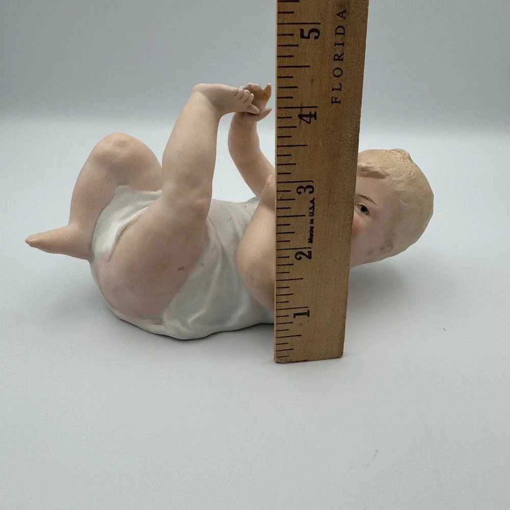 Vintage Gerbruder Heubach Porcelain Bisque Baby Dolls Set German Figurines 1900s